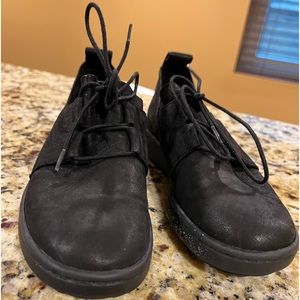 Women’s Eileen Fischer Ankle Flat Loafer Black Lace Up Shoes